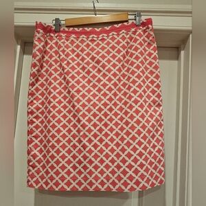 Pink and white Boden Pencil skirt